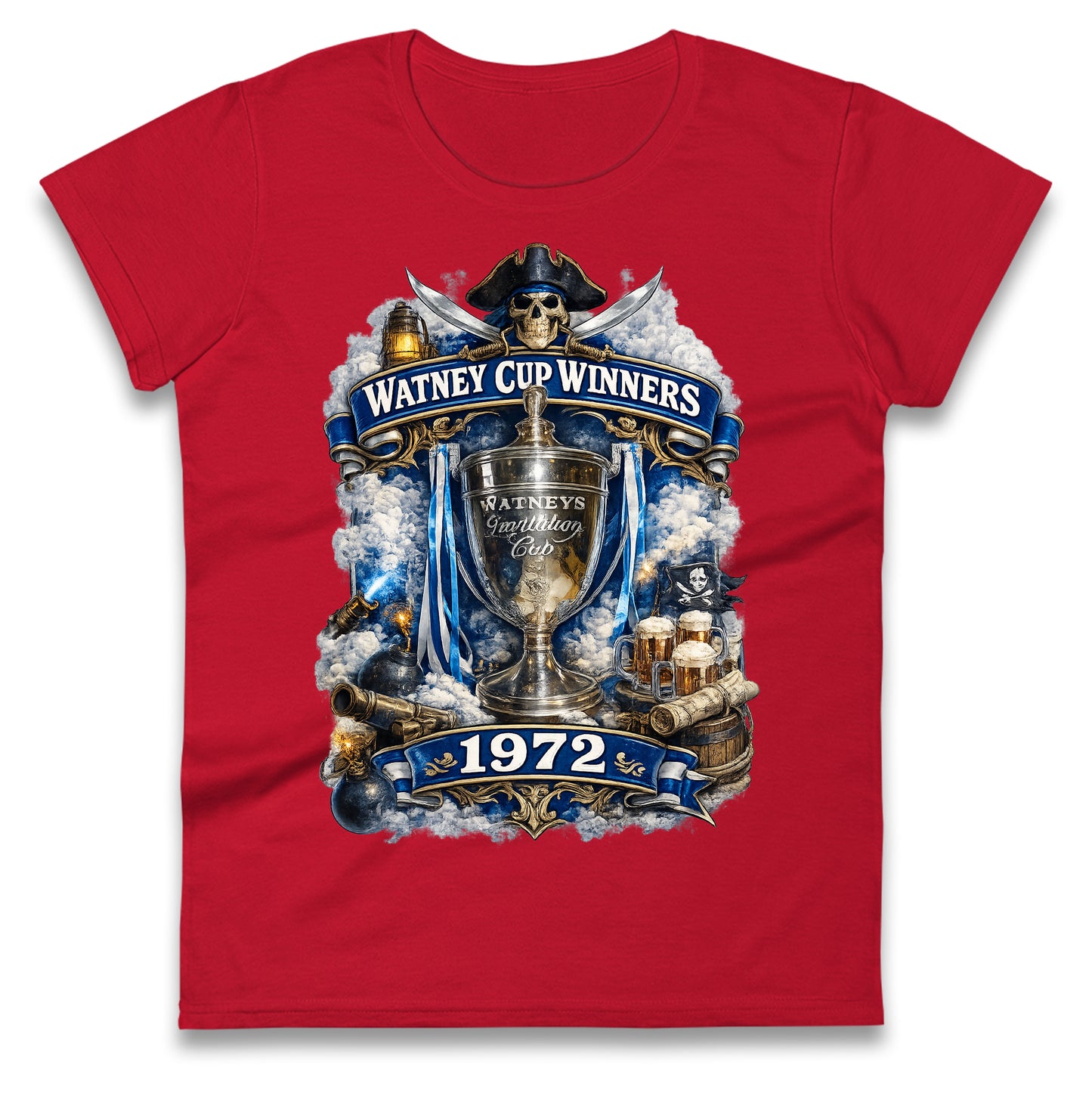 Retro Bristol Rovers Football Ladies T Shirt