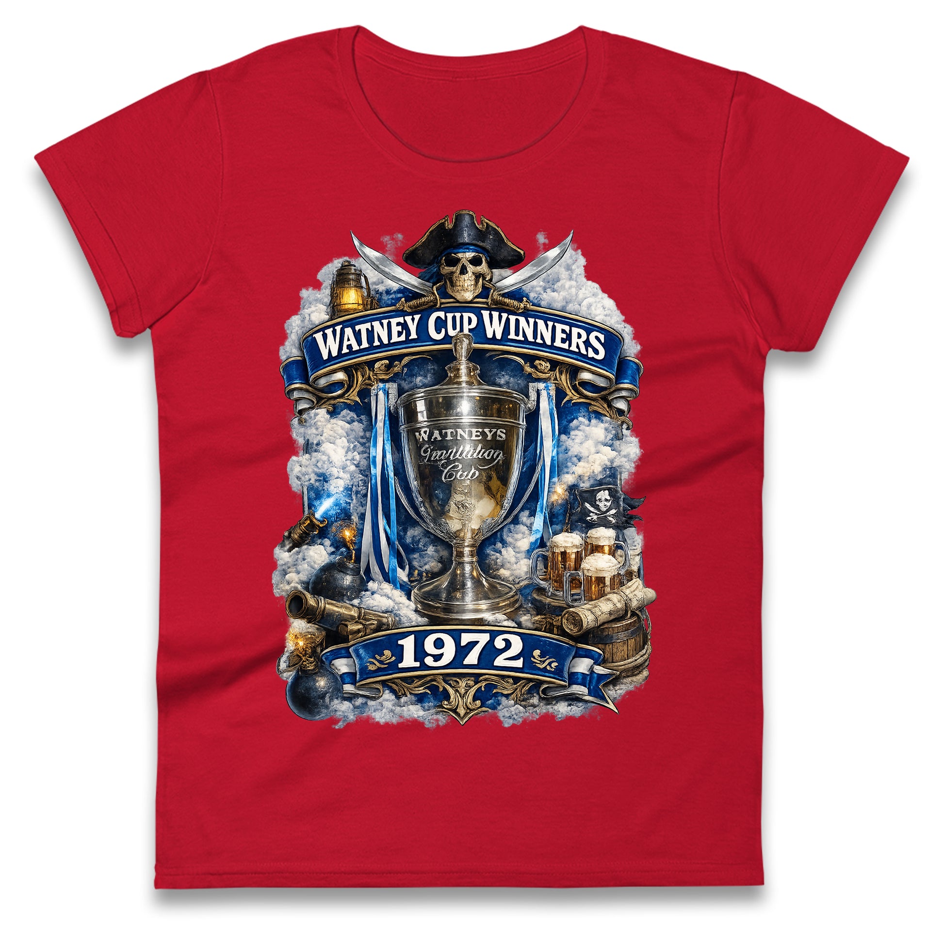 Retro Bristol Rovers Football Ladies T Shirt