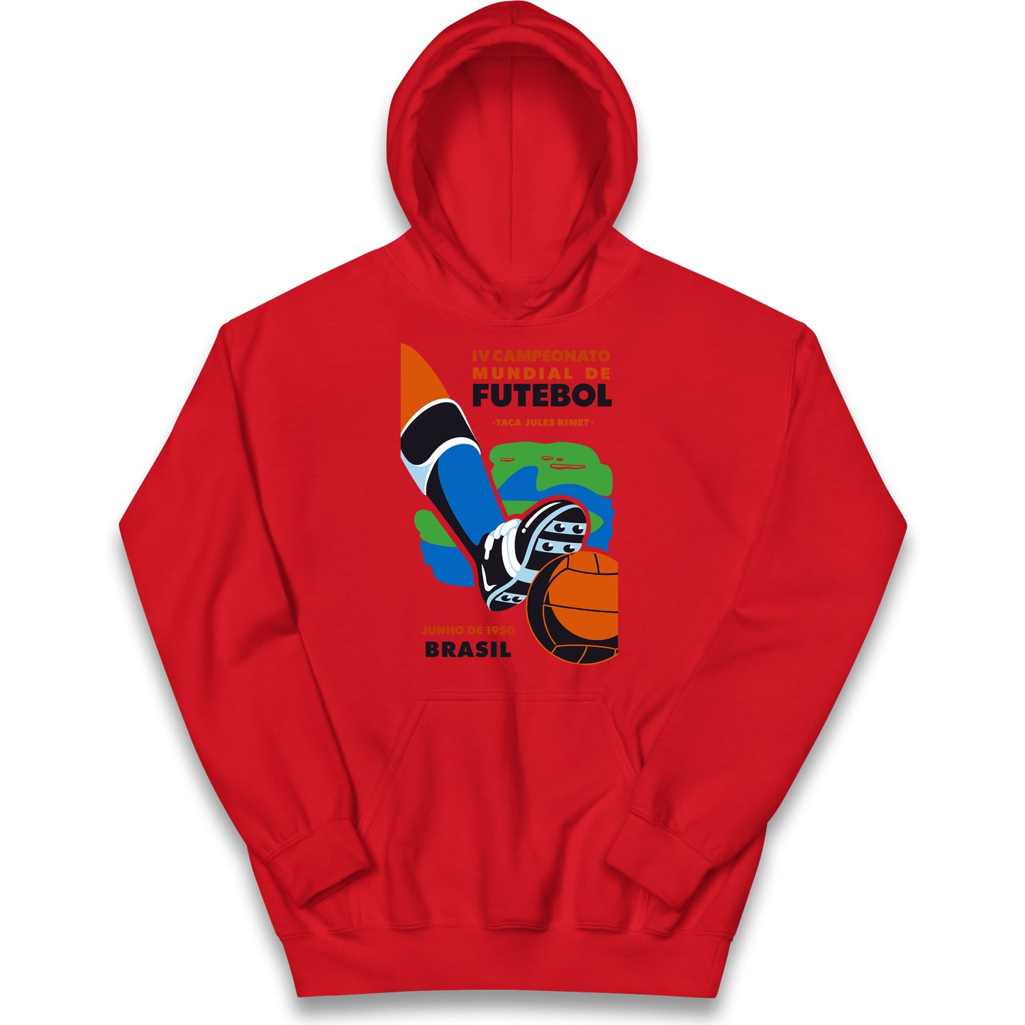 Brasil 1950 Retro World Cup Kids Hoodie