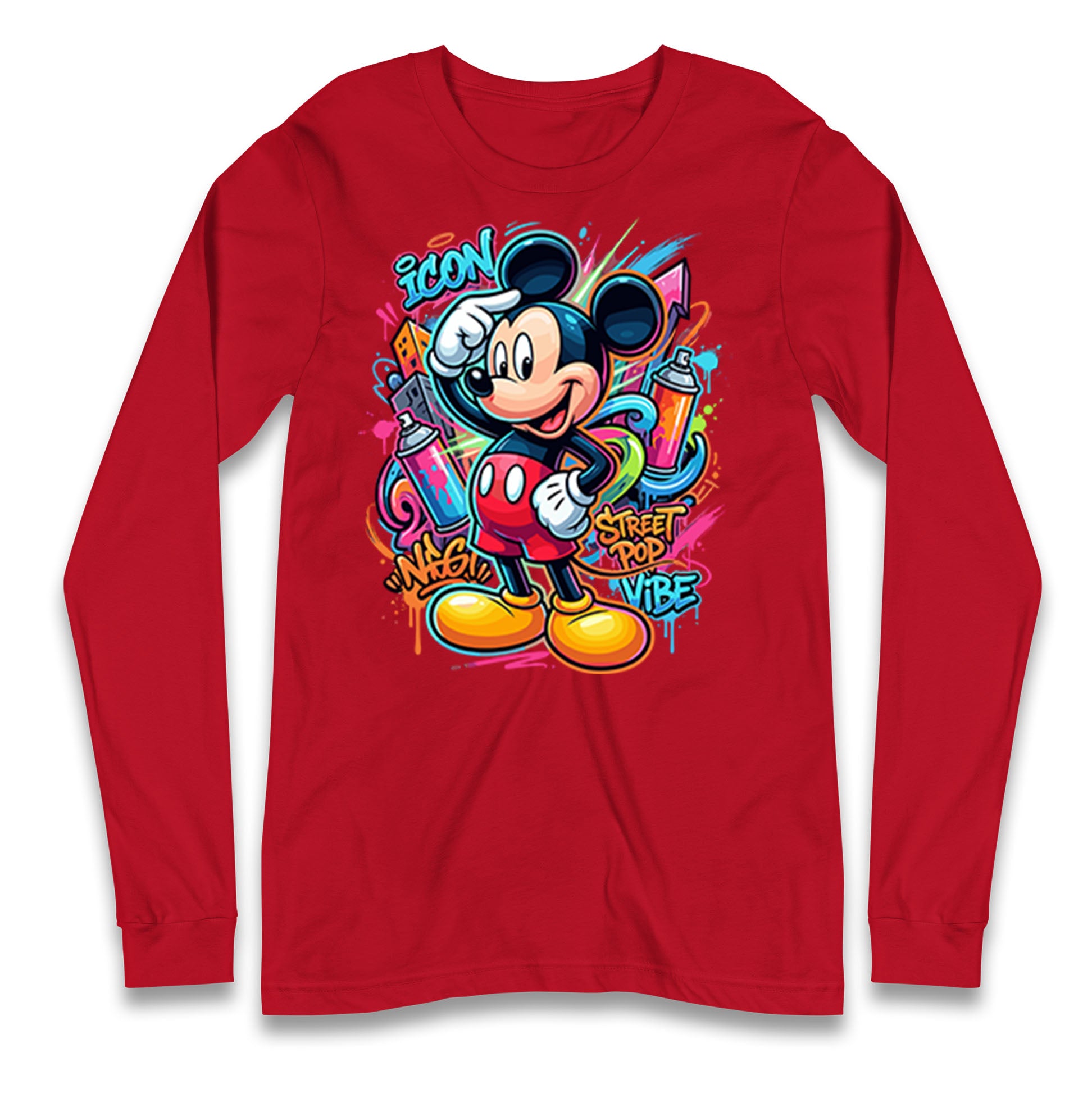 Graffiti Mickey Longsleeve T Shirt