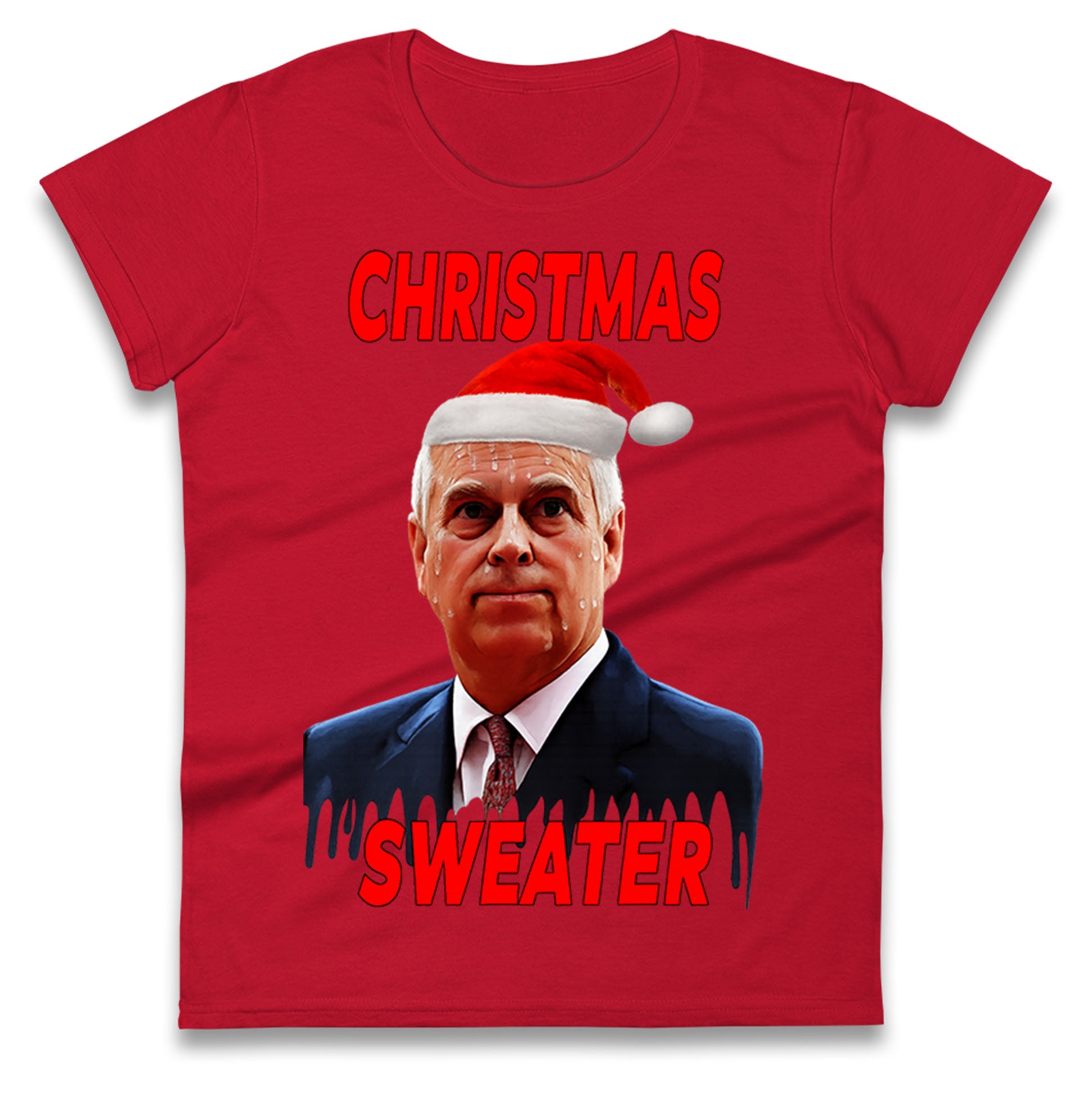 Prince Andrew Christmas Ladies T Shirt