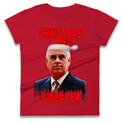 Prince Andrew Christmas Ladies T Shirt