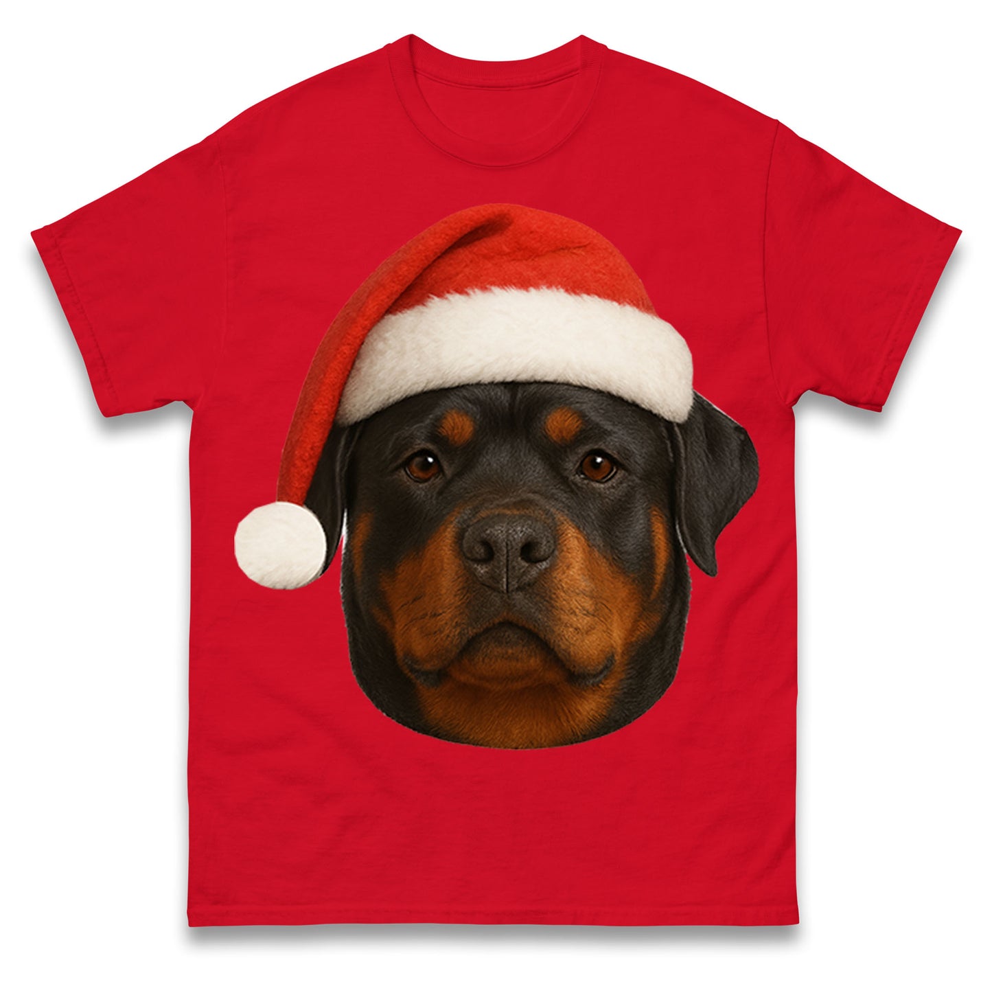 Rottweiler Face Christmas T Shirt