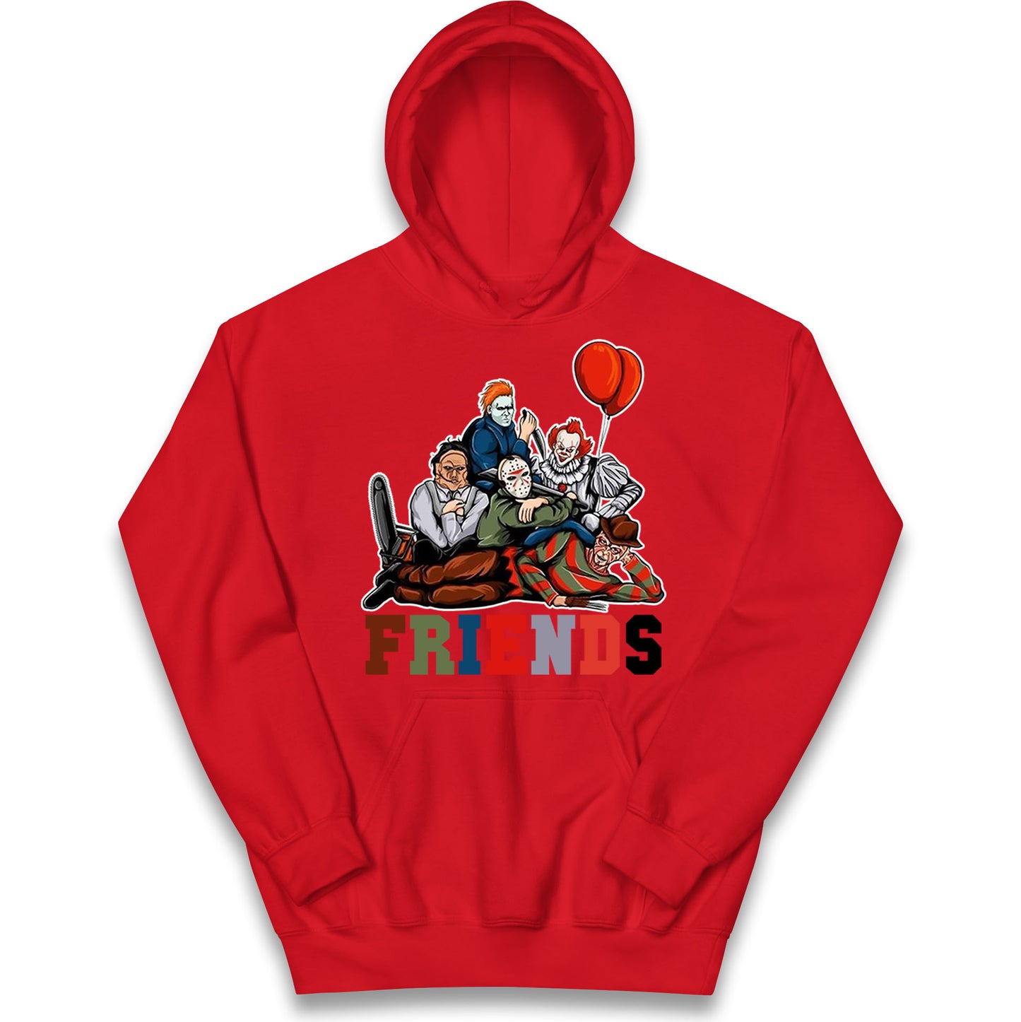 Horror Vintage Characters Friends Halloween Hoodie
