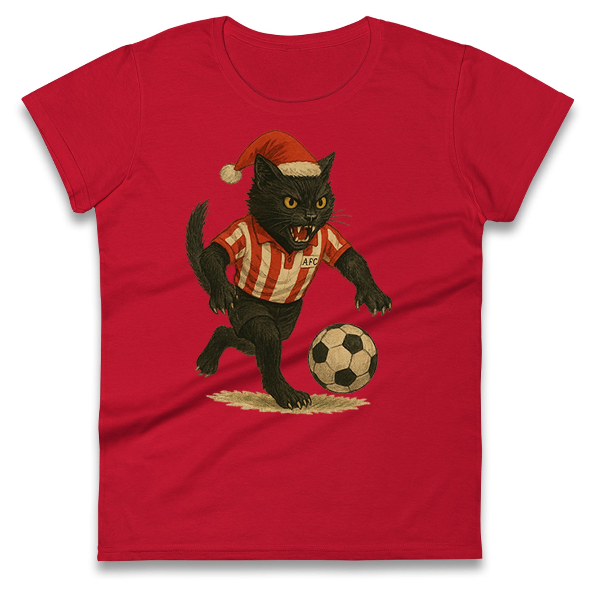Sunderland Football Christmas Ladies T Shirt 