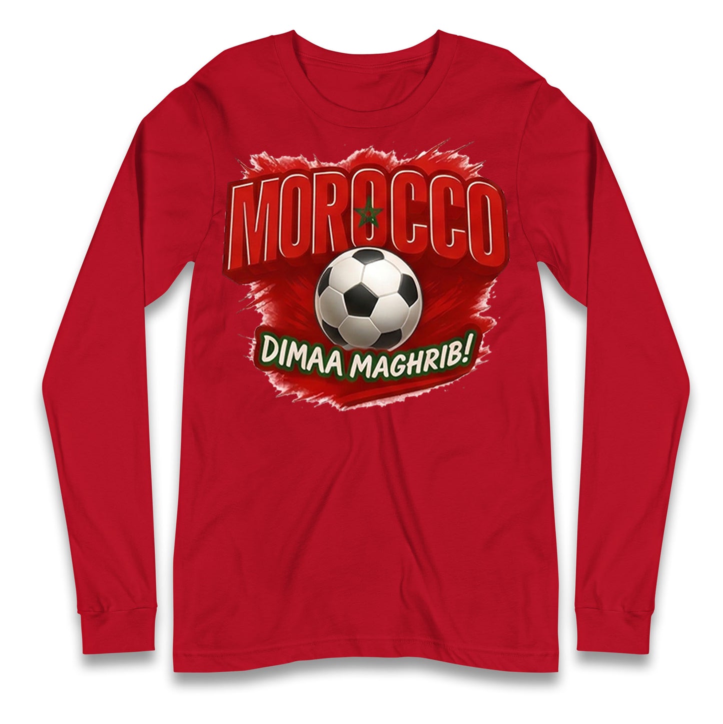 Morocco Retro World Cup Longsleeve T Shirt