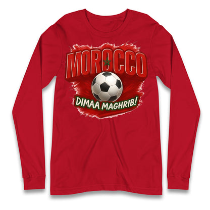 Morocco Retro World Cup Longsleeve T Shirt