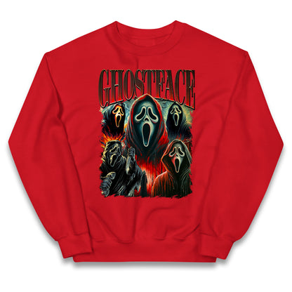 Ghost Face Halloween Bootleg Kids Jumper