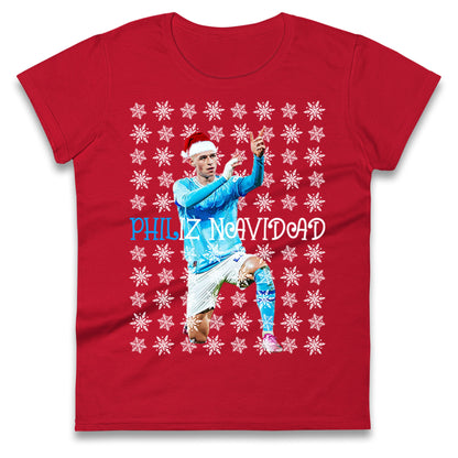 Phil Foden Philiz Navidad Christmas Ladies Shirt