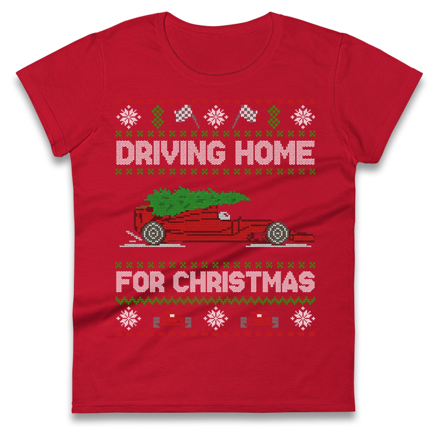 F1 Christmas Ladies T Shirt