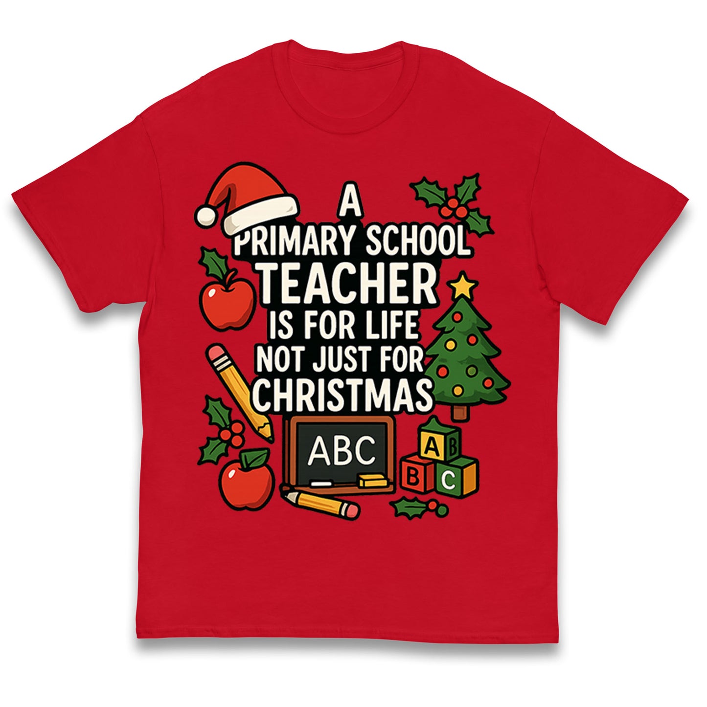 Primary School Teacher Christmas Kids T Shirt