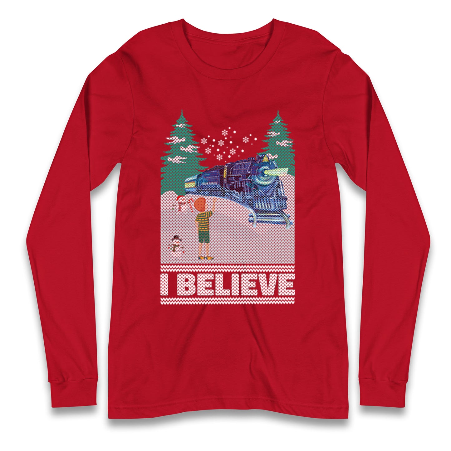 I Beleive Polar Express Christmas Long Sleeve T Shirt