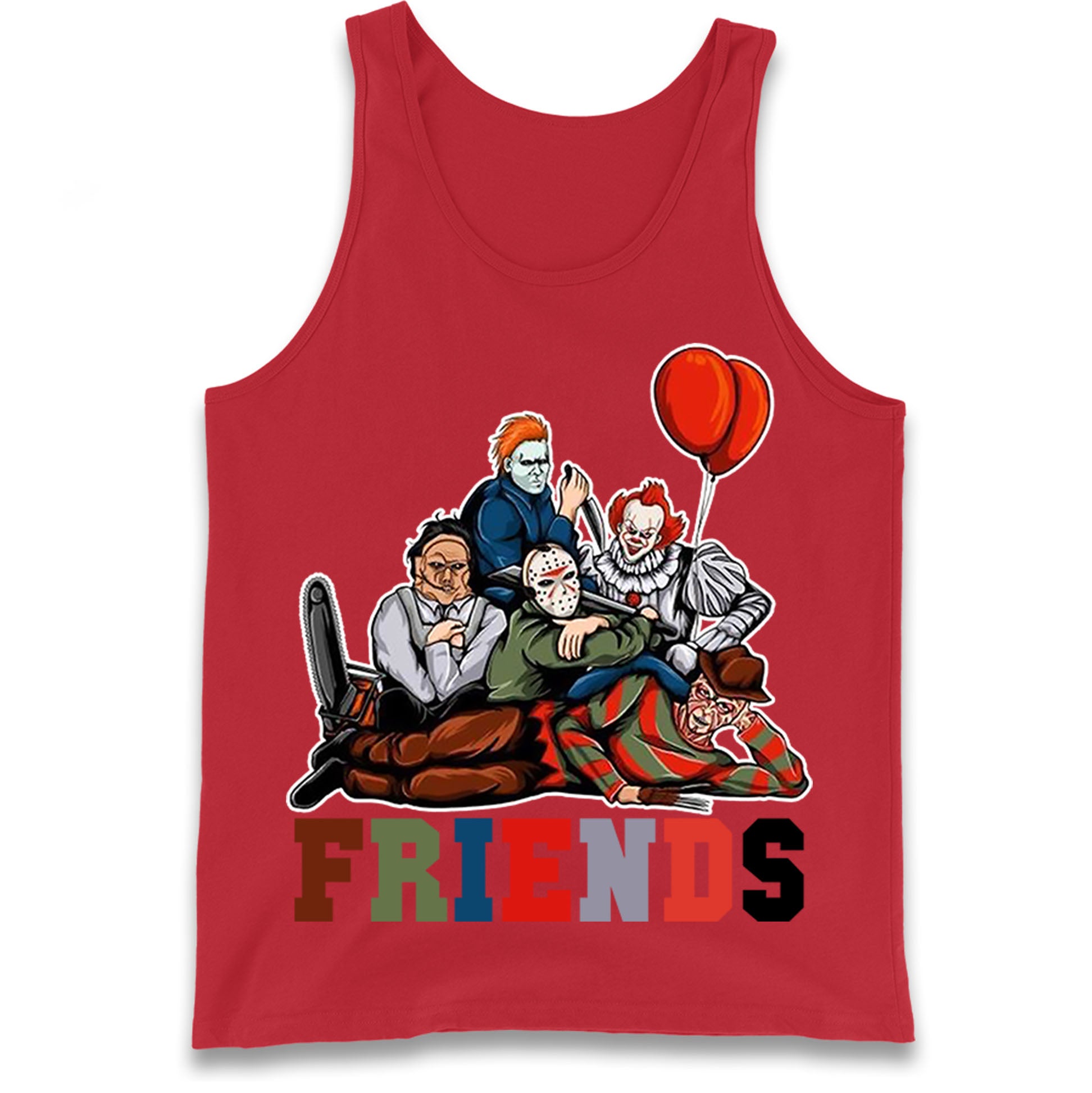 Horror Vintage Characters Friends Tank Top
