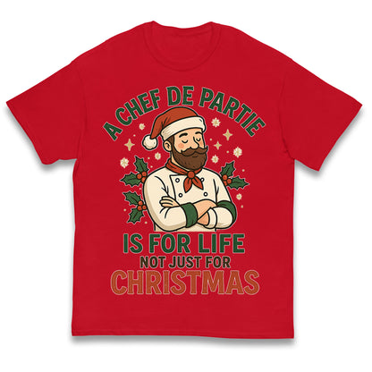 Chef De Partie Christmas Kids T Shirt