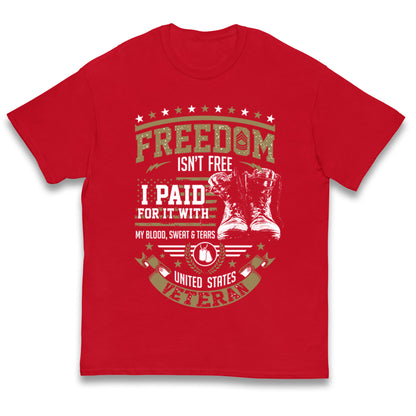 United States Veteran Kids T Shirt