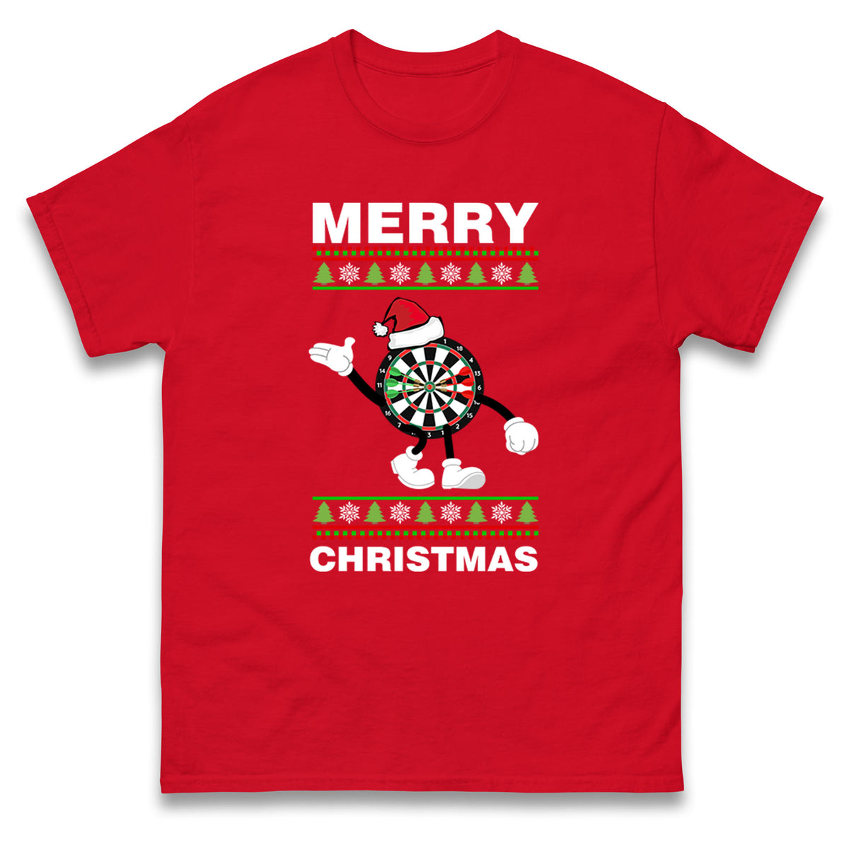 dartboard christmas santa costume t shirt