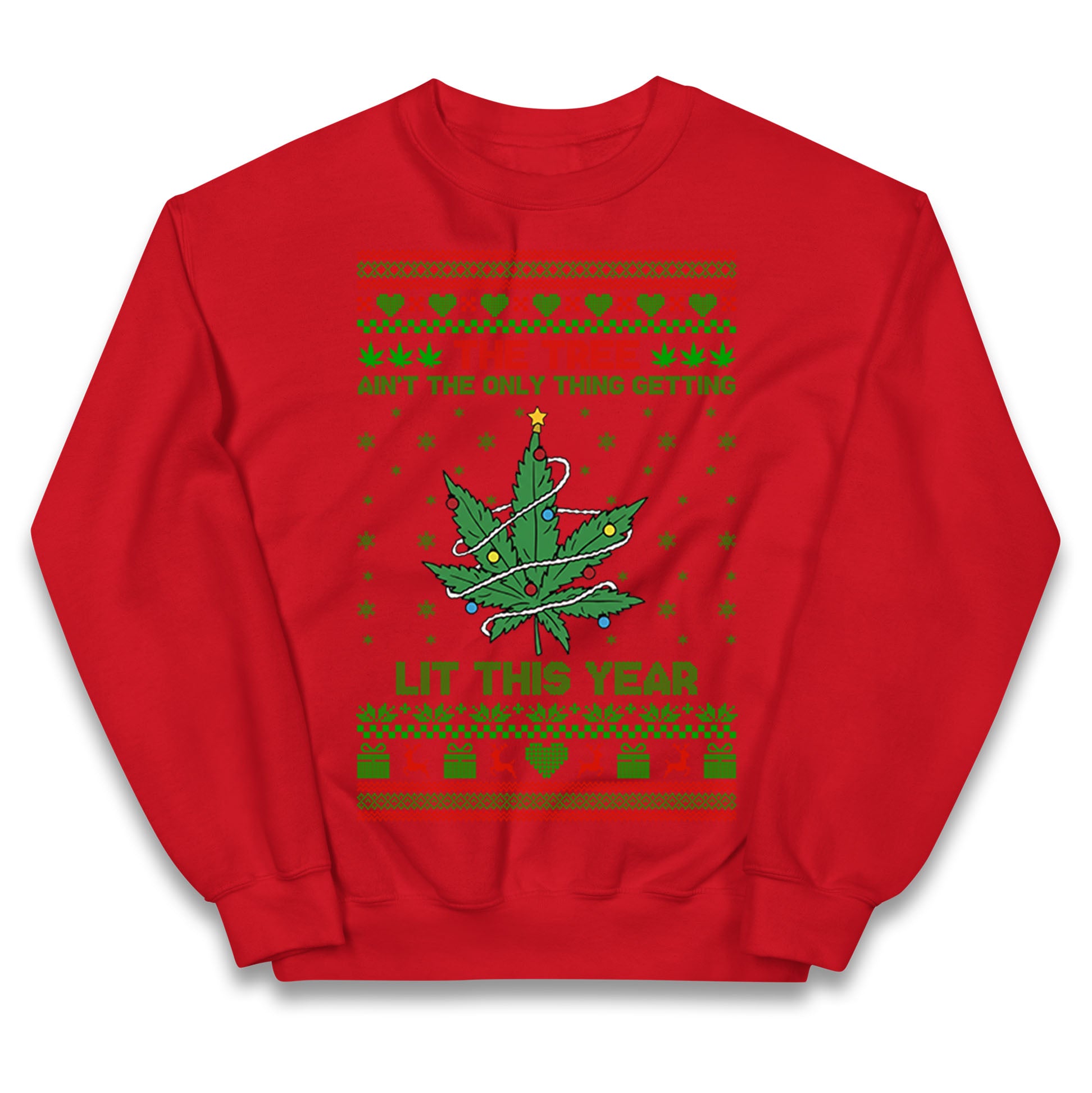 Cannabis Christmas Kids Jumper
