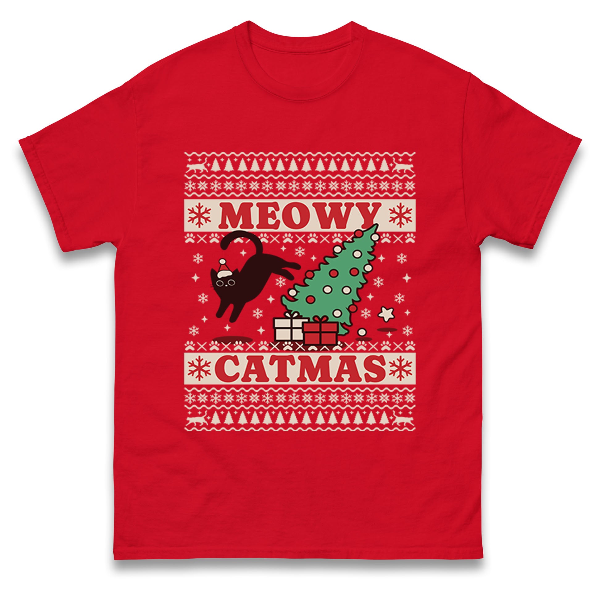 Christmas Cat T Shirt