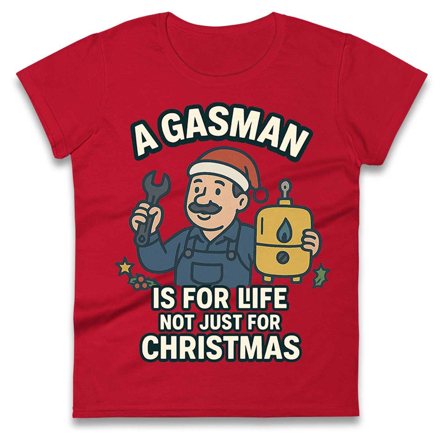 Gasman Christmas Ladies T Shirt