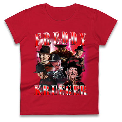 Freddy Krueger Scary Halloween Bootleg Womens t shirt