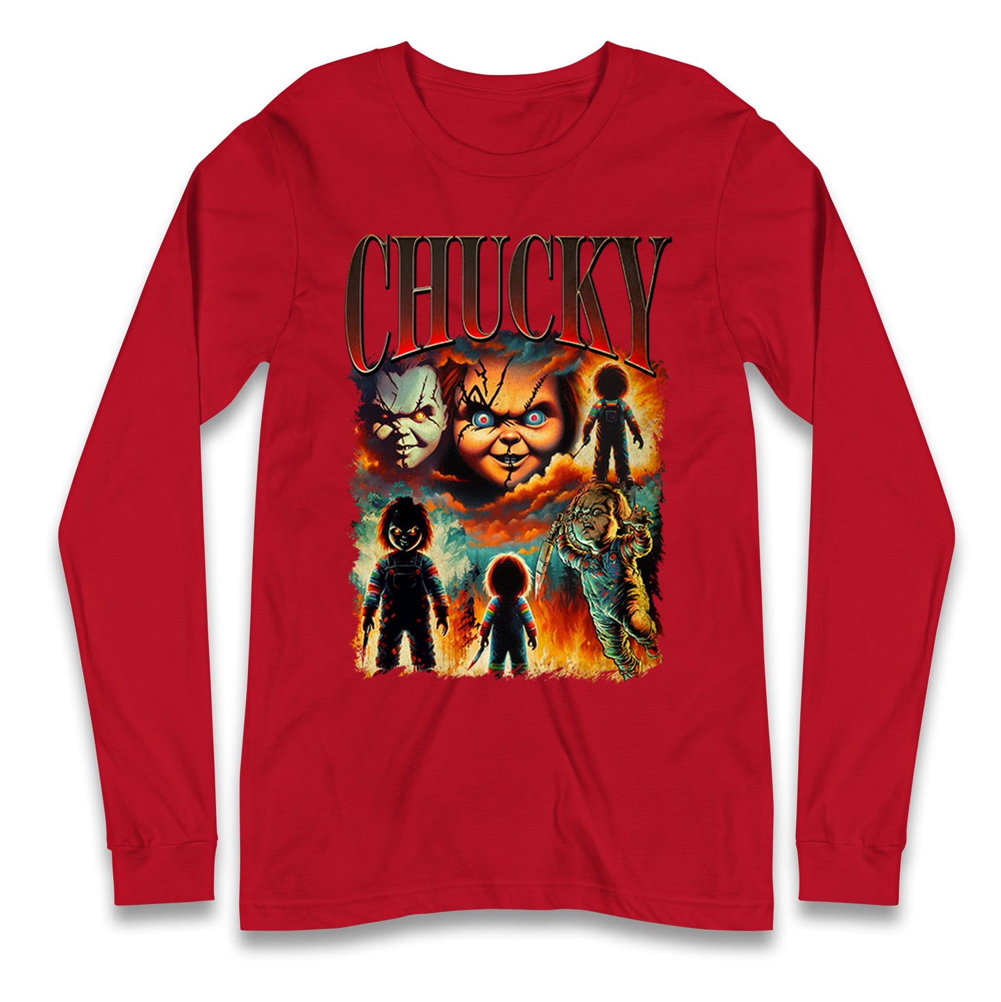 Chucky Doll Halloween Bootleg Long Sleeve T Shirt