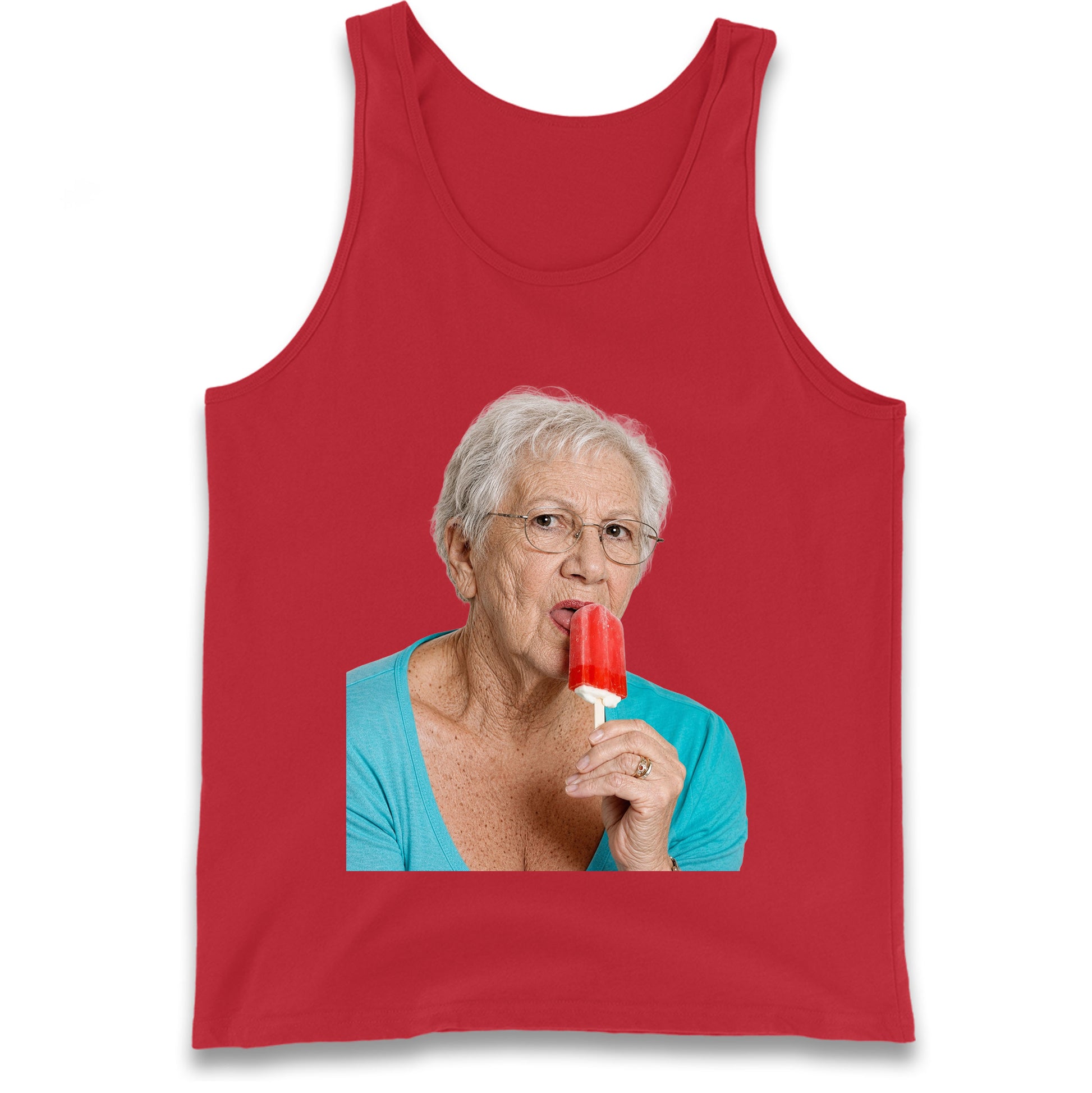 Grandma Licking Lollipop Seductively Tank Top