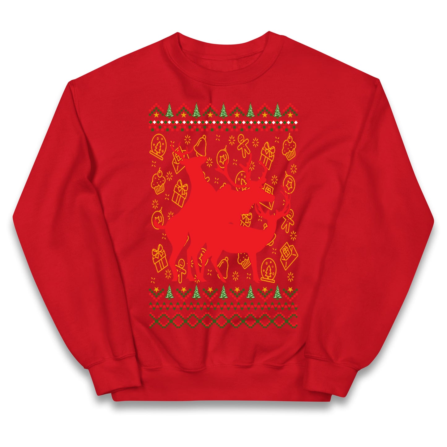 Reindeer Making Fun Christmas Jumper