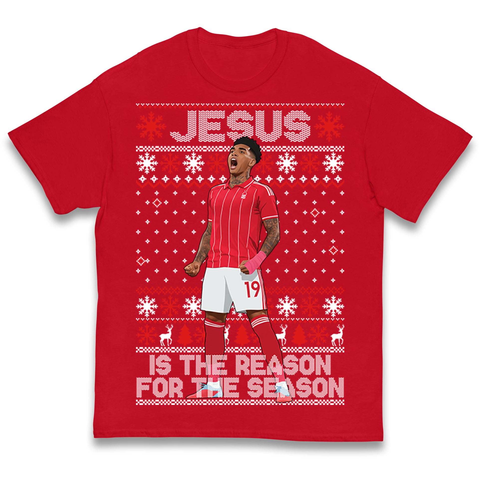 Nottm Forest FC Christmas Kids T Shirt