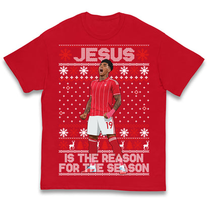 Nottm Forest FC Christmas Kids T Shirt