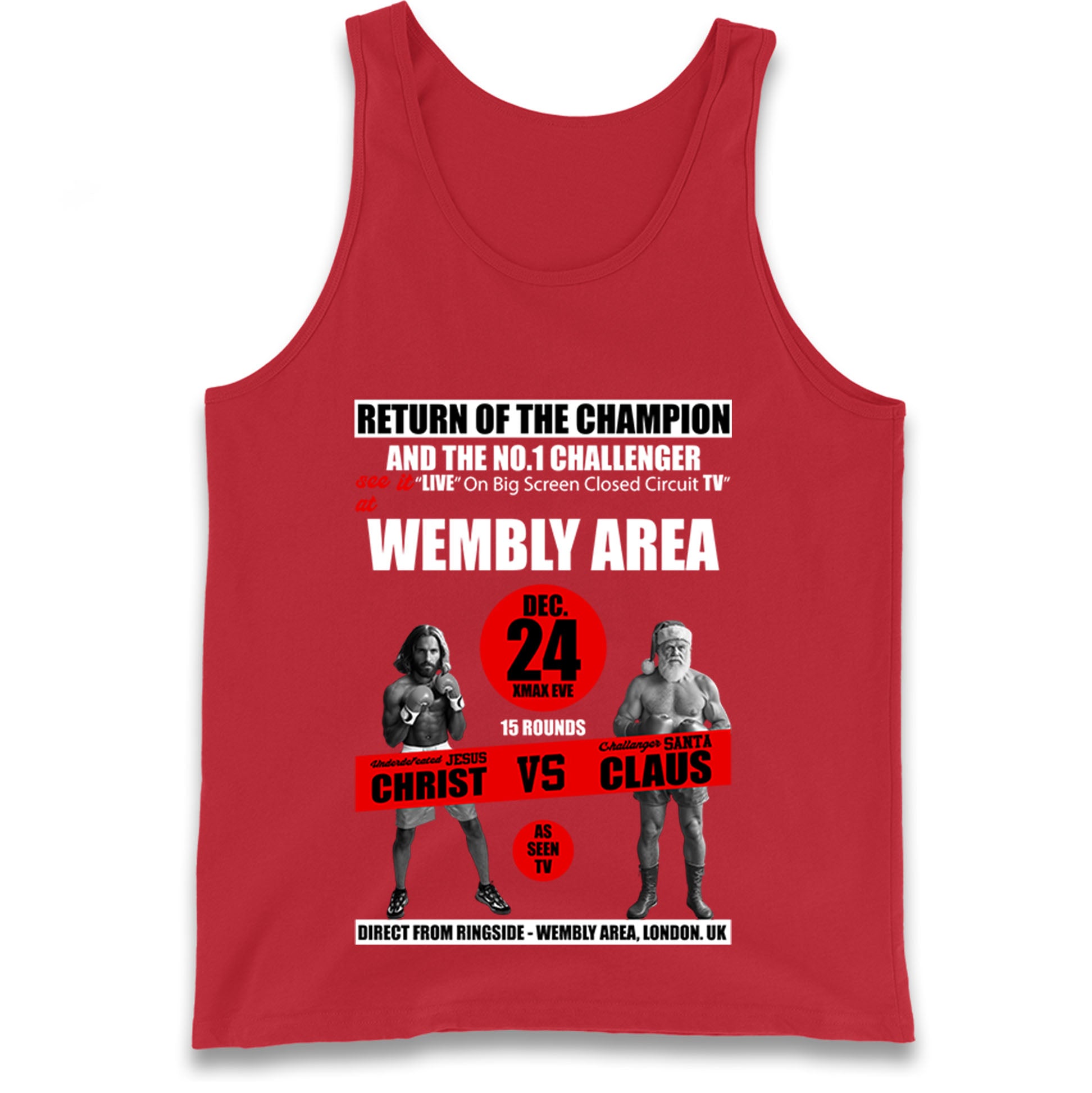 Jesus Christ Vs Santa Claus Tank Top
