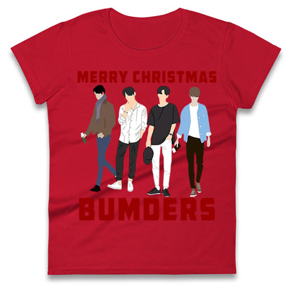 Merry Christmas Bumders The Inbetweeners Womens t shirt