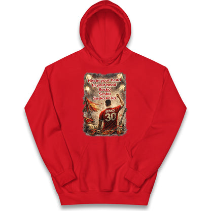 He's in Your Head in Your Head Sesko Sesko Sesko ko ko Kids Hoodie