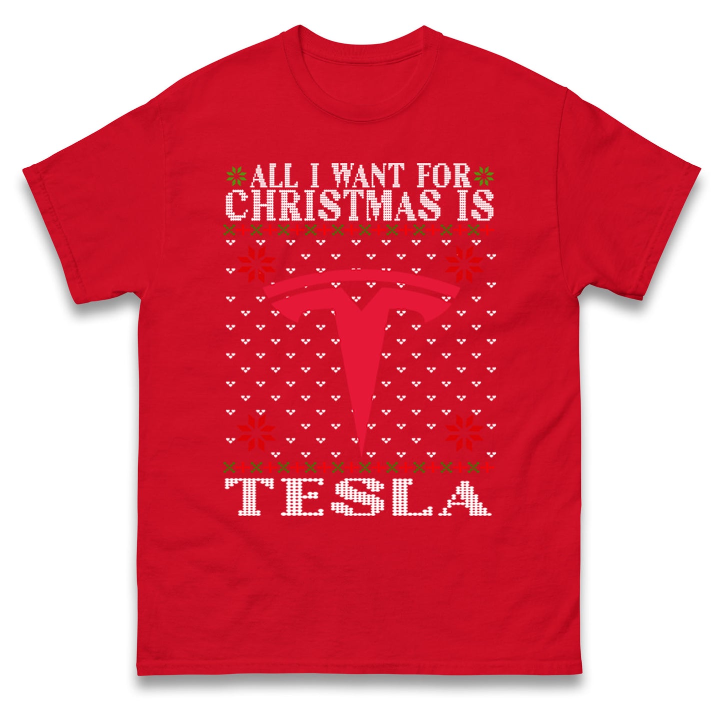 tesla christmas t shirt