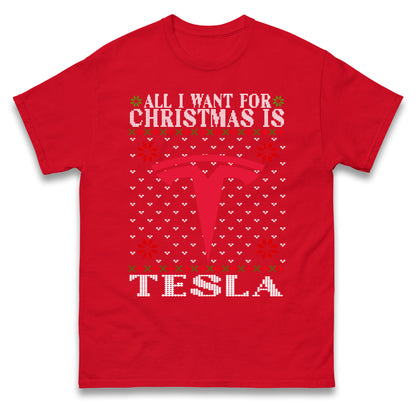 tesla christmas t shirt