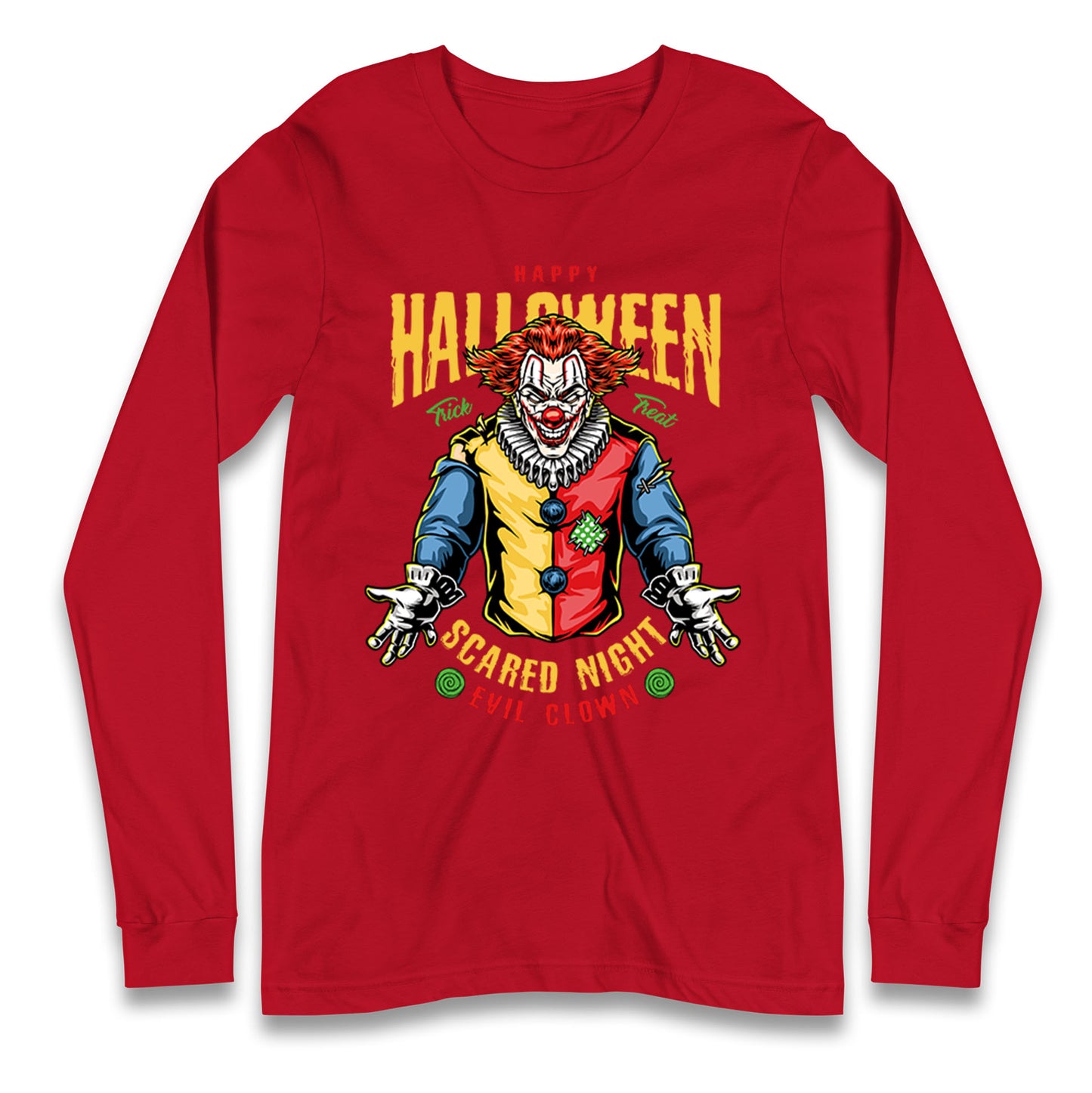 Halloween Clown Longsleeve T Shirt