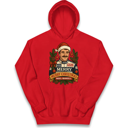 Nigel Mansell Christmas Kids Hoodie

