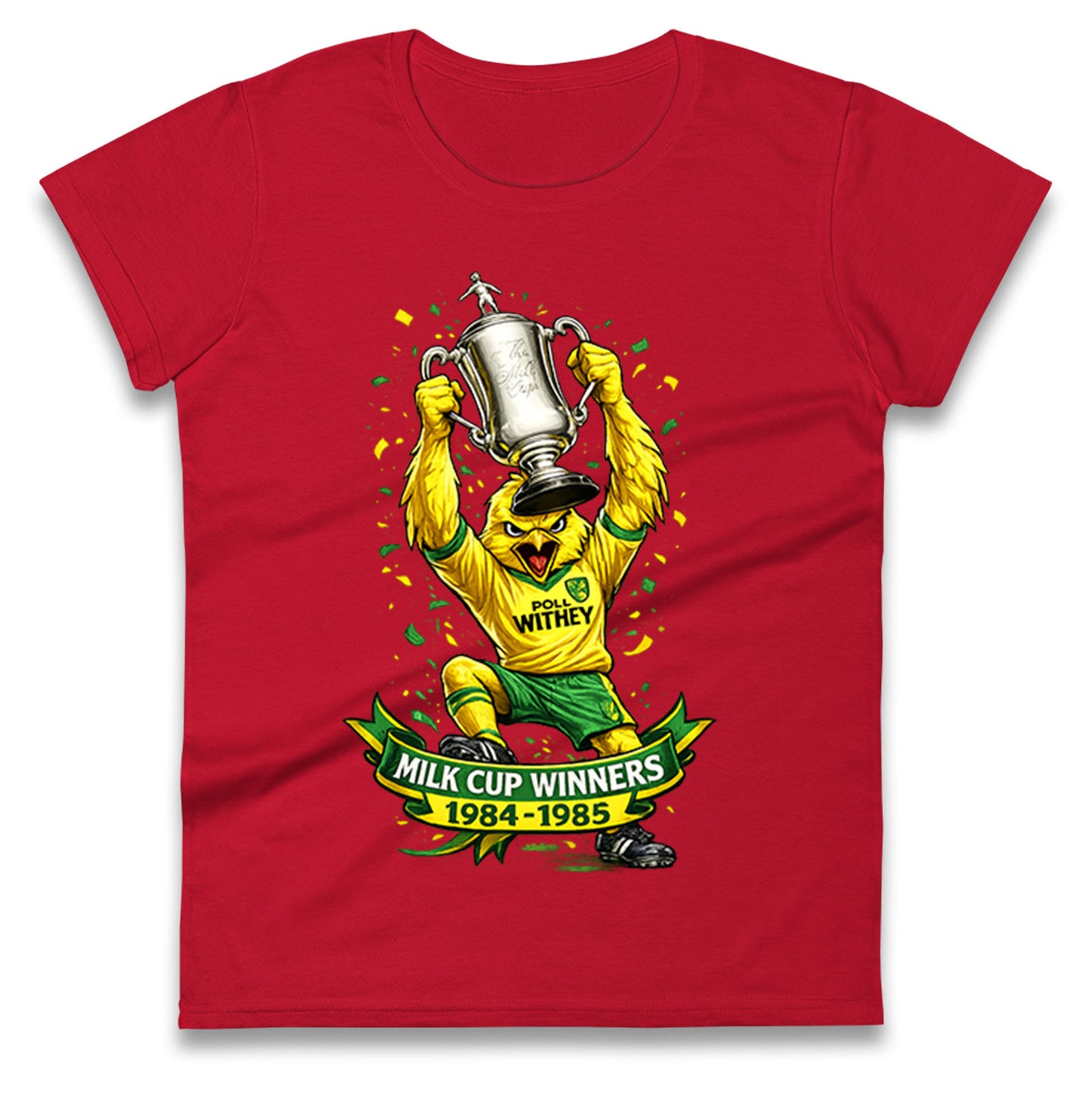 Norwich City Milk Cup Winners Ladies T Shirt