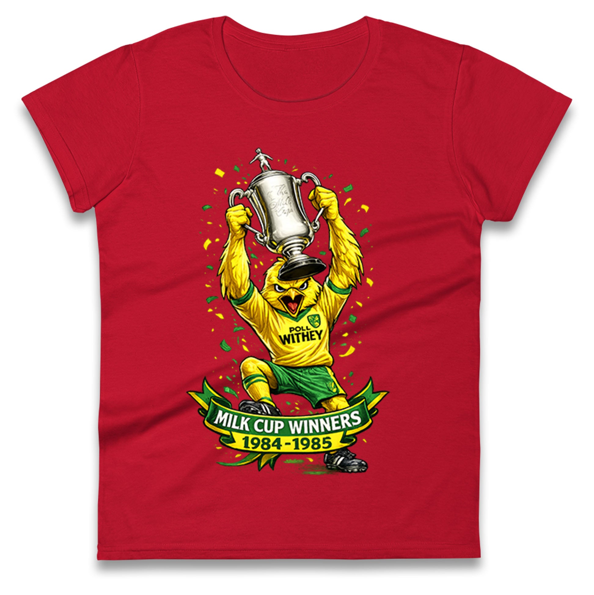 Norwich City Milk Cup Winners Ladies T Shirt