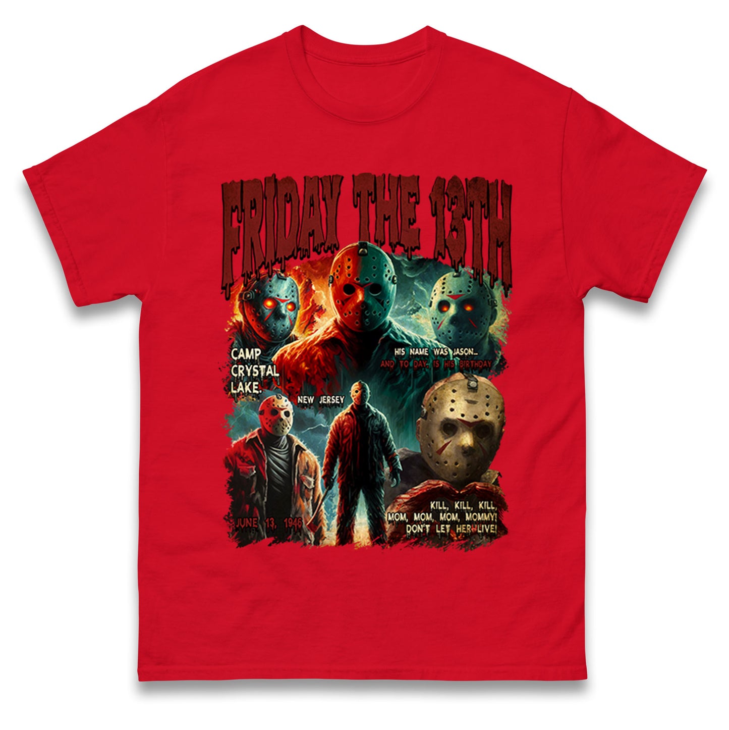 Jason voorhees Friday The 13th Halloween Bootleg T Shirt