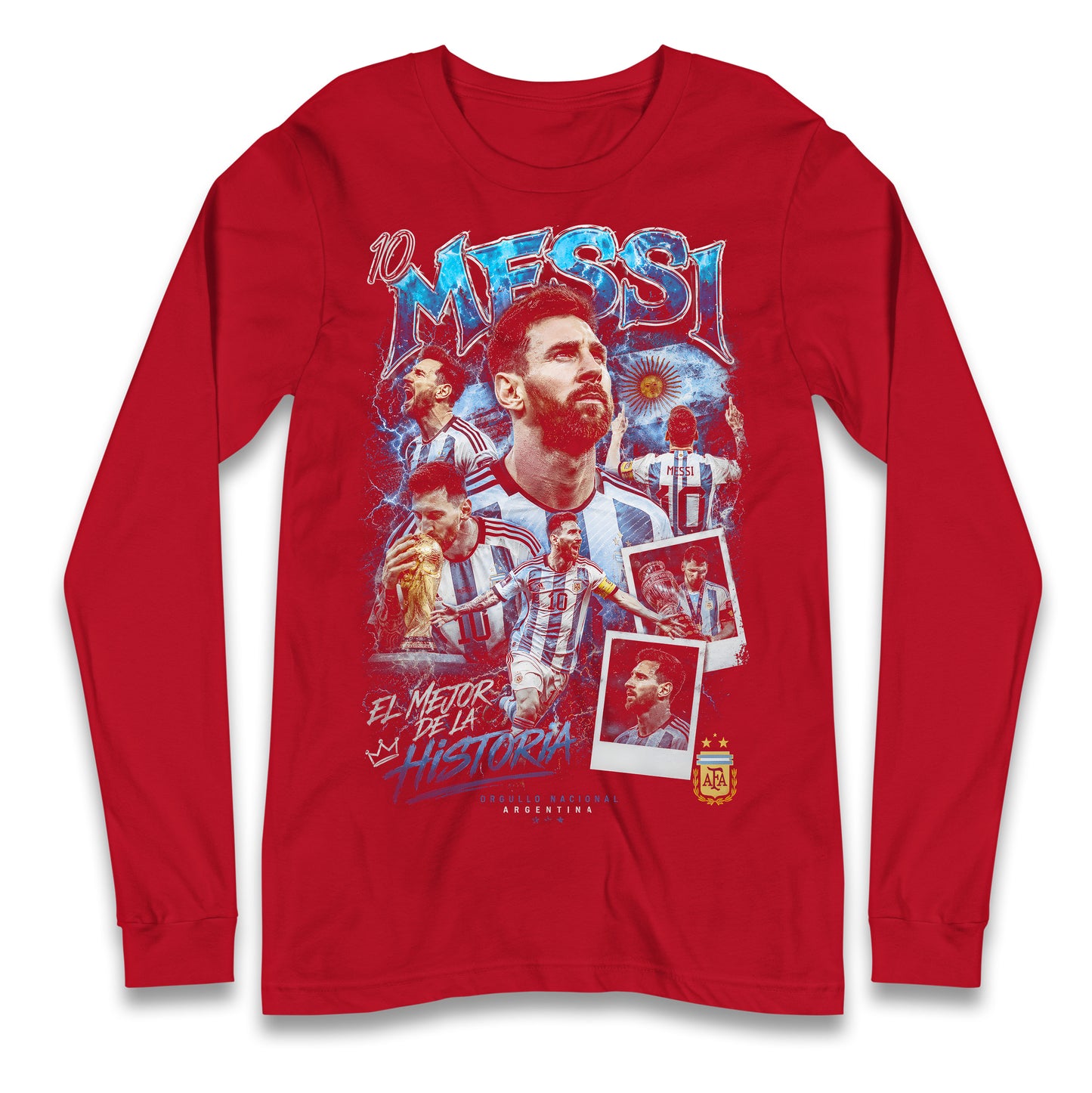 10 Messi Argentina Longsleeve T Shirt