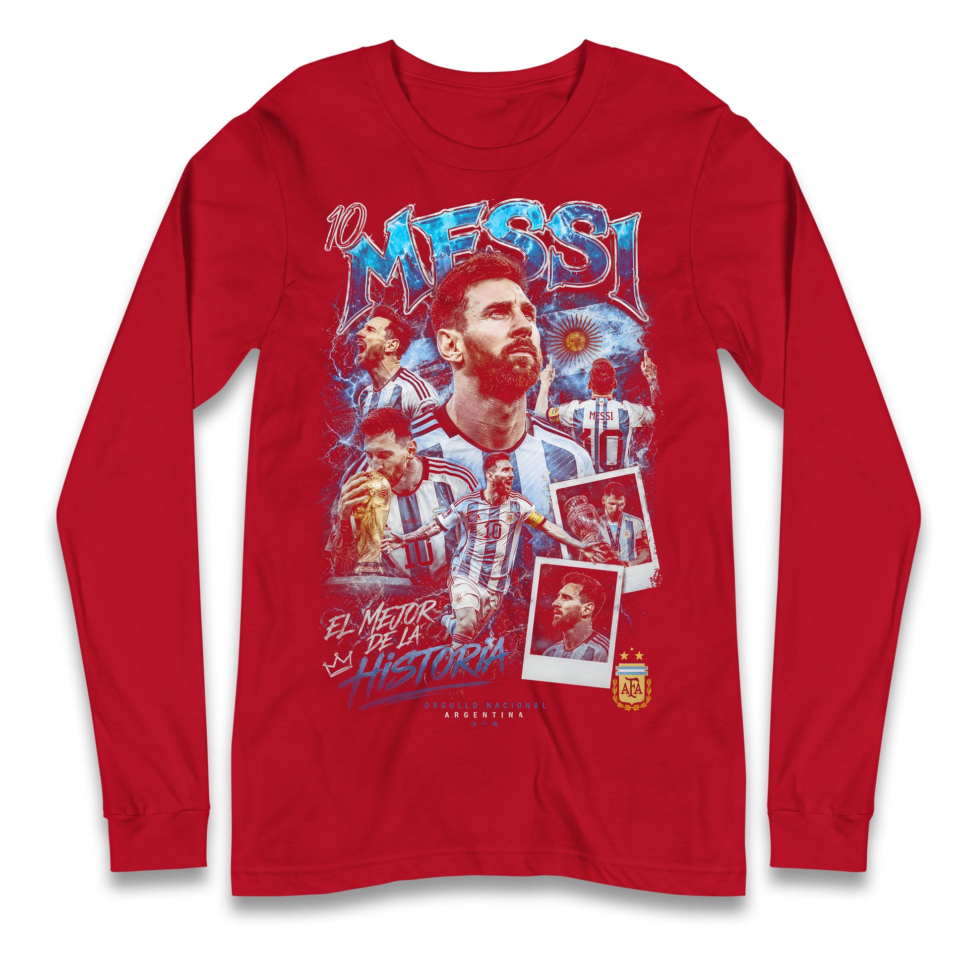 10 Messi Argentina Longsleeve T Shirt