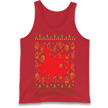Reindeer Making Fun Christmas Tank Top