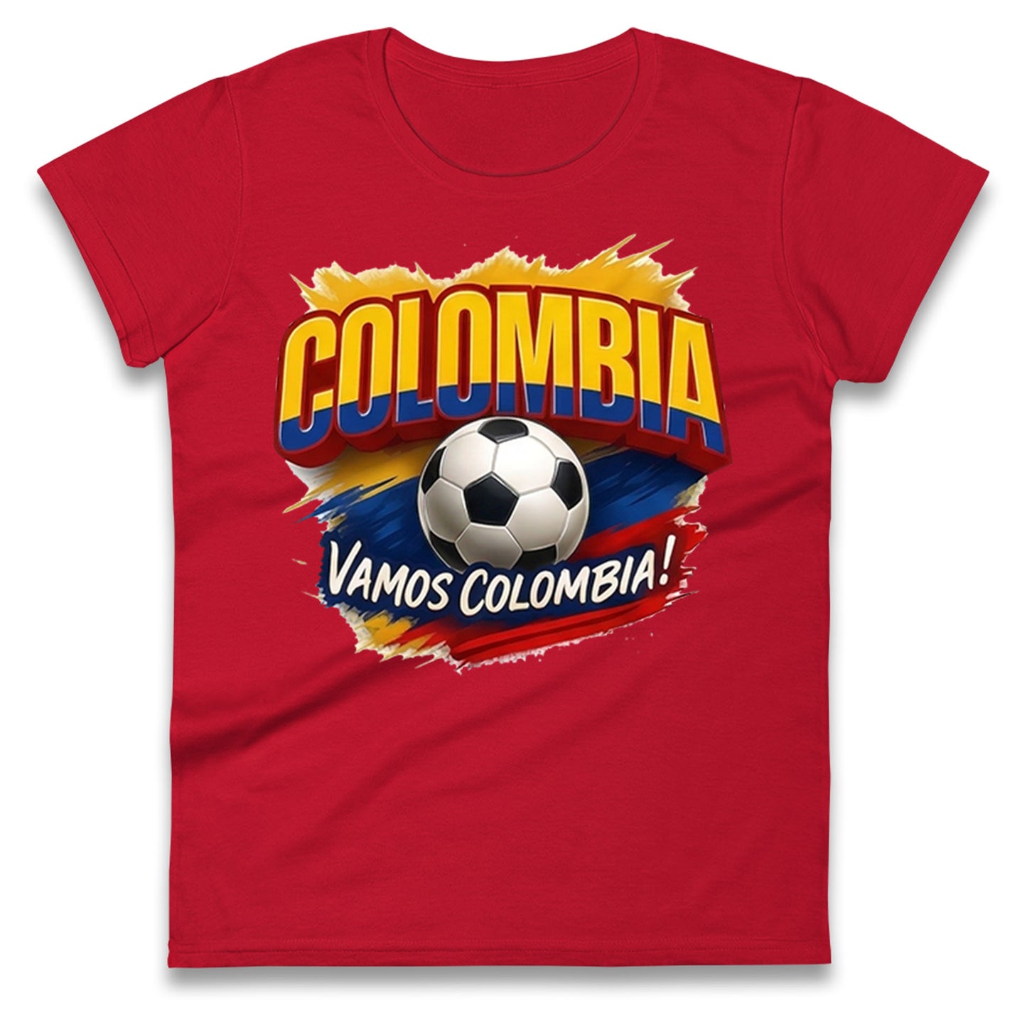 Colombia Retro World Cup Ladies T Shirt