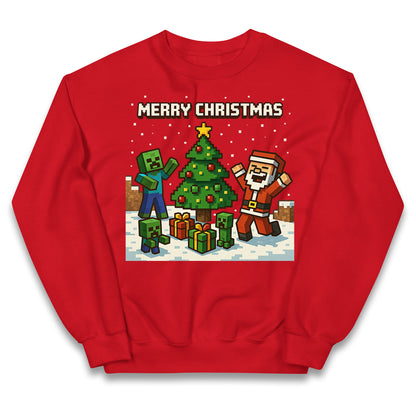 Minecraft Merry Christmas Kids Jumper
