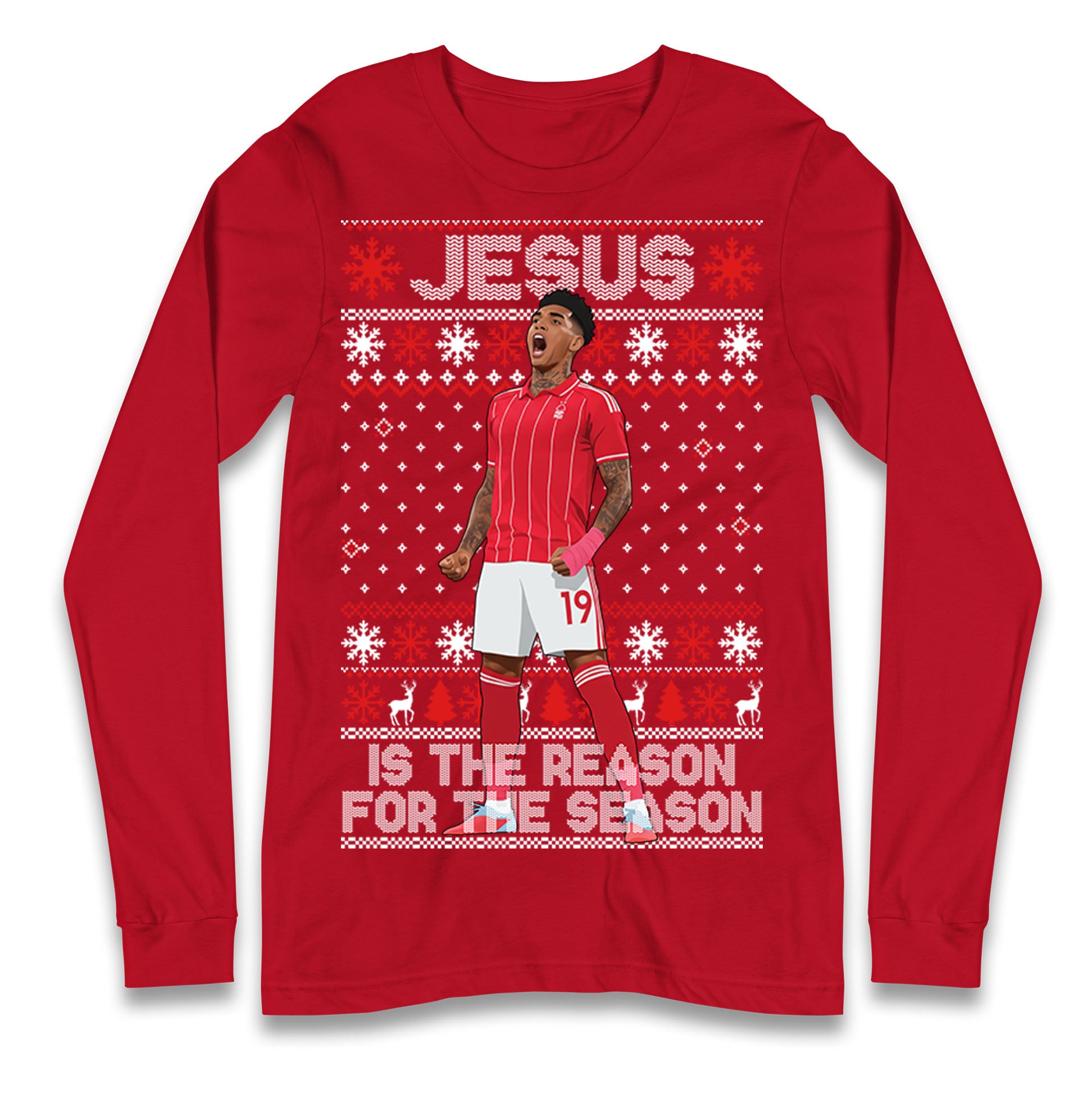 Nottm Forest FC Christmas Longsleeve T Shirt
