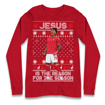 Nottm Forest FC Christmas Longsleeve T Shirt