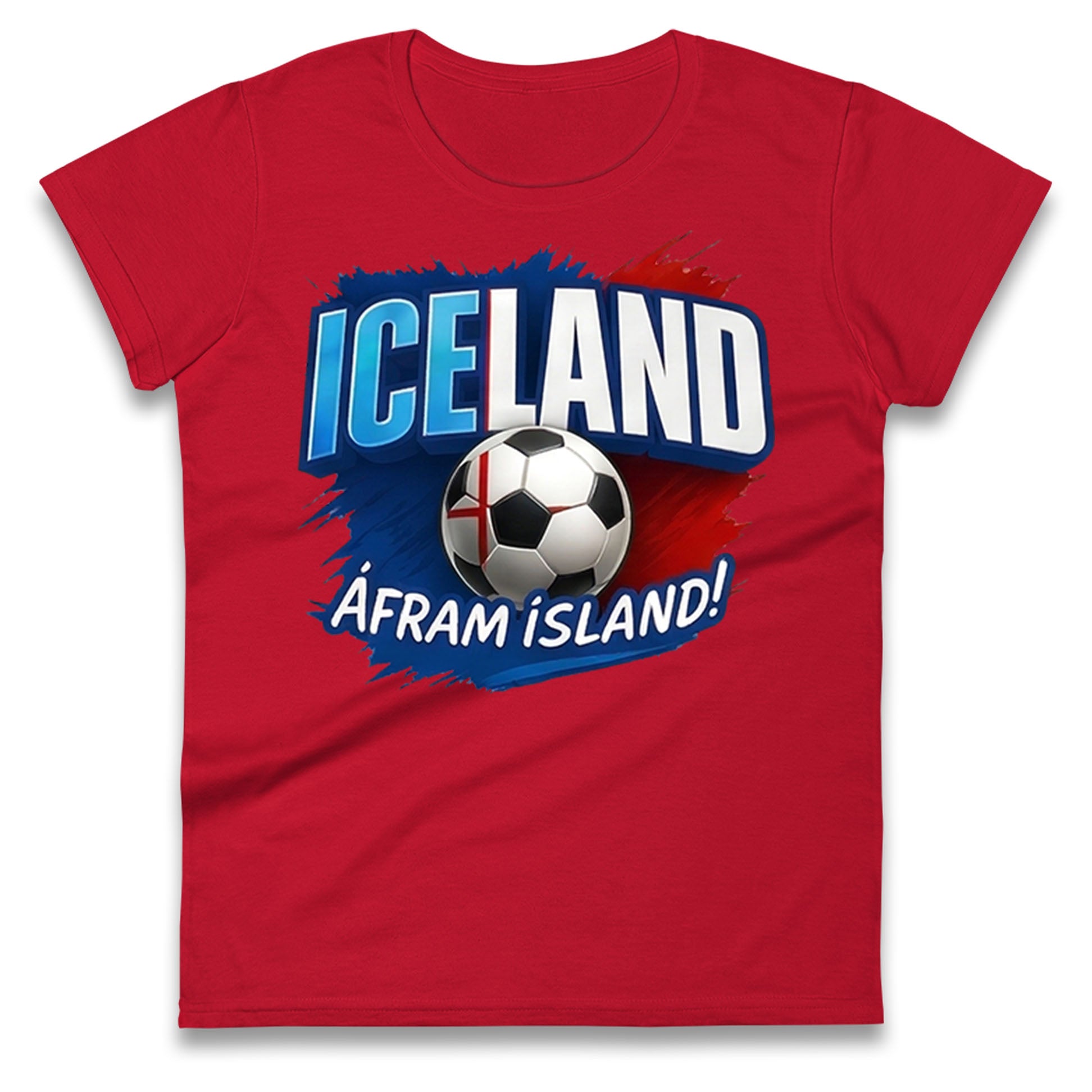 Iceland Retro World Cup Ladies T Shirt