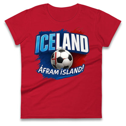Iceland Retro World Cup Ladies T Shirt