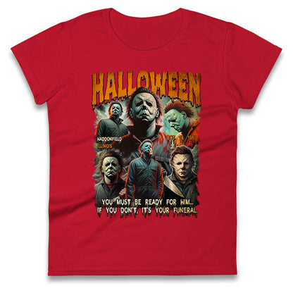 Michael Myers Scary Halloween Bootleg Womens T Shirt
