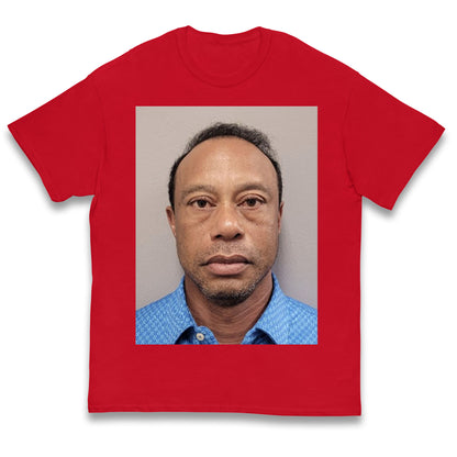 Tiger Woods Mugshot Kids T Shirt